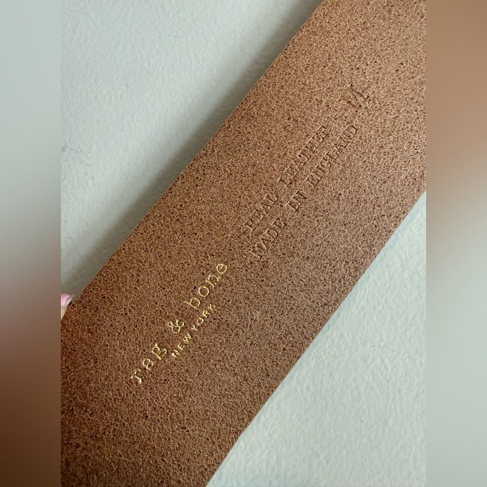rag & bone Clark Tan Suede Leather Waist Belt - Picture 10 of 14